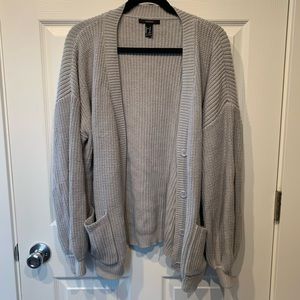 Forever 21 gray cardigan with pockets